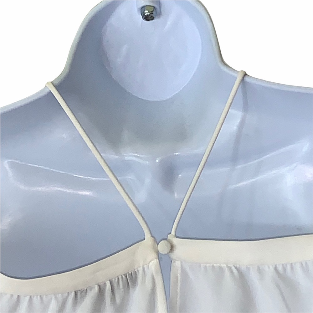 1. State Off Shoulder Halter White Chiffon Blouse - Picture 11 of 15